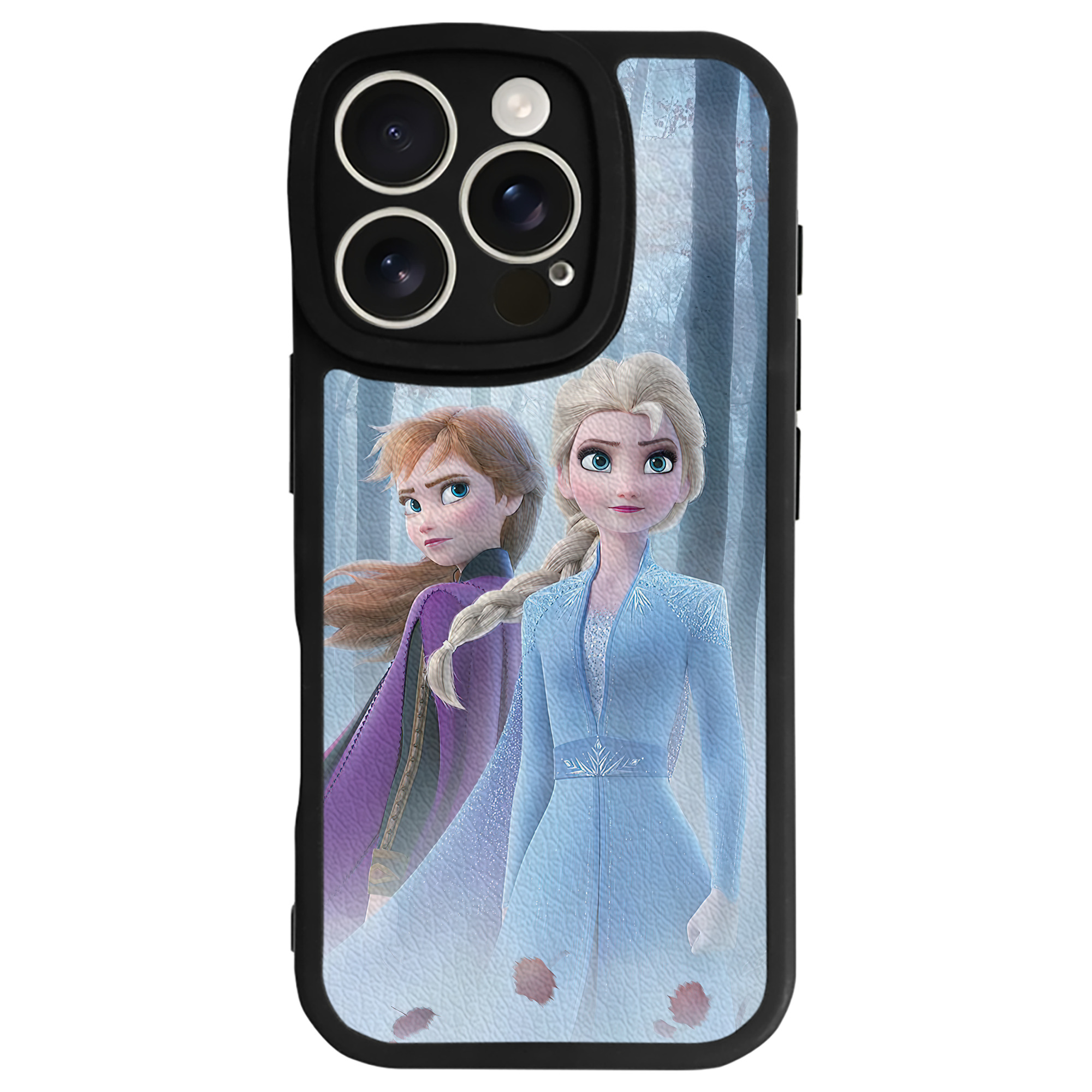 （画像用） アナと雪の女王 アンナ エルサ Frozen Anna Elsa 【iPhone 16シリーズ対応】シリコンスマホケース（レザー調） 材質：シリコン